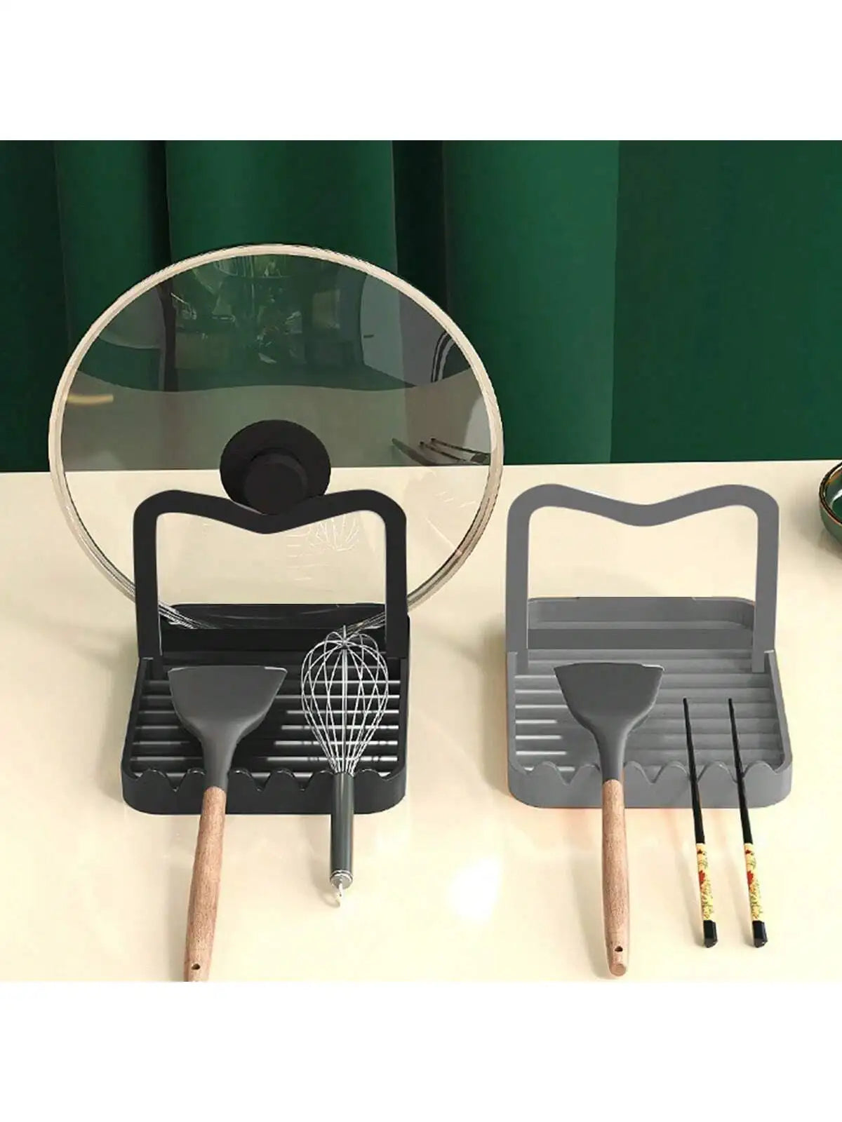 1PC  Organizer Multifunctional Cooking Utensil Holder Keep， Counter Clean Anti Spill Rack Kitchen Tools Accessories