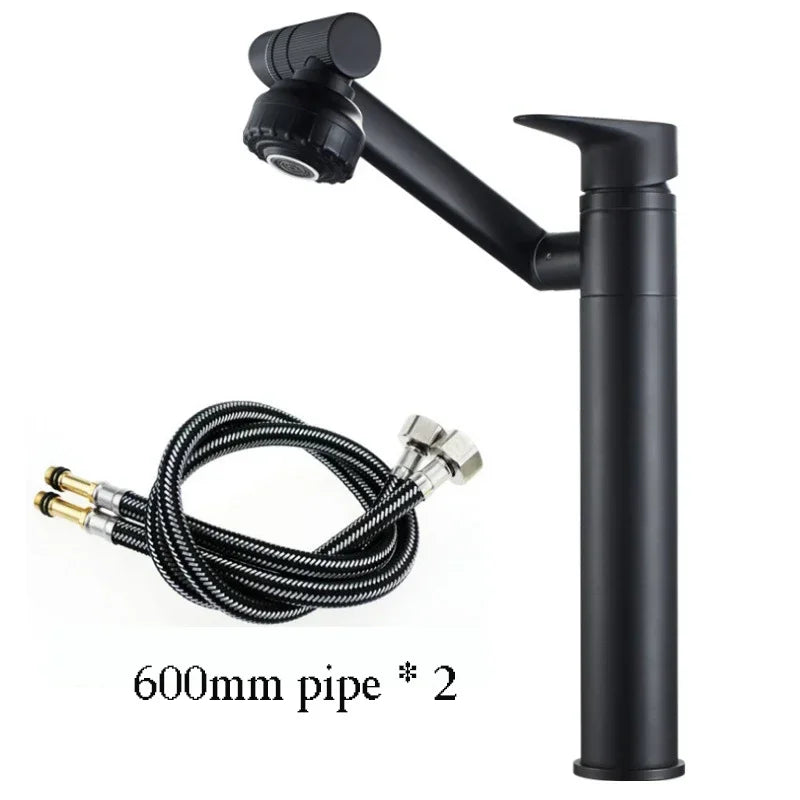 1080° Swivel Bathroom Sink Faucet Basin Faucet Mixer Deck Mounted Splash Proof Water Tap Shower Head Aerators Tapware