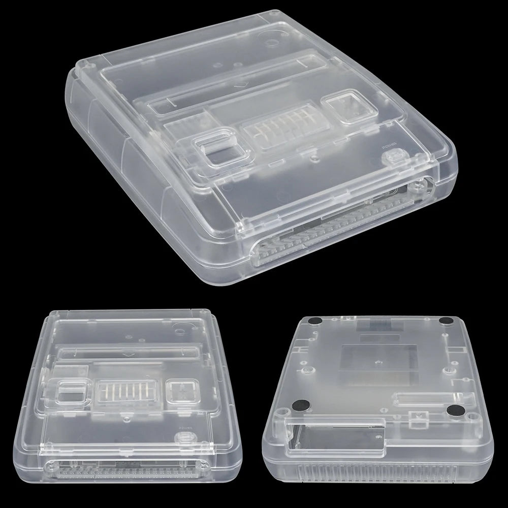 Bitfunx SFC Replacement Case Transparent Shell For Super Famicom Console Super NES Game Console