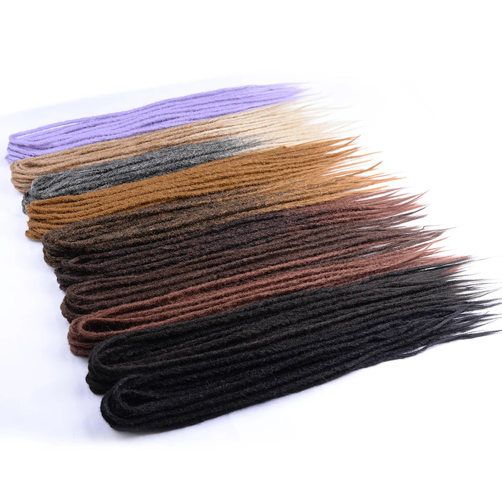 Dreadlock Extensions Handmade Crochet Hair Synthetic 24 36 Inches Dread Extension Crochet Braids For Women Dreadlocks Hair