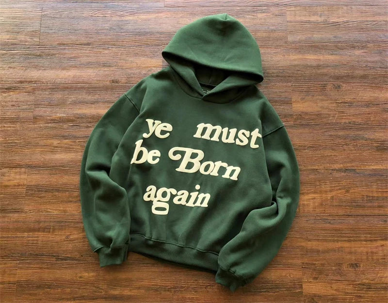 Foam Logo Ye Must Be Born Again Hoodie Men Women Best Quality Oversize Kanye West CPFM.XYZ Sweatshirts
