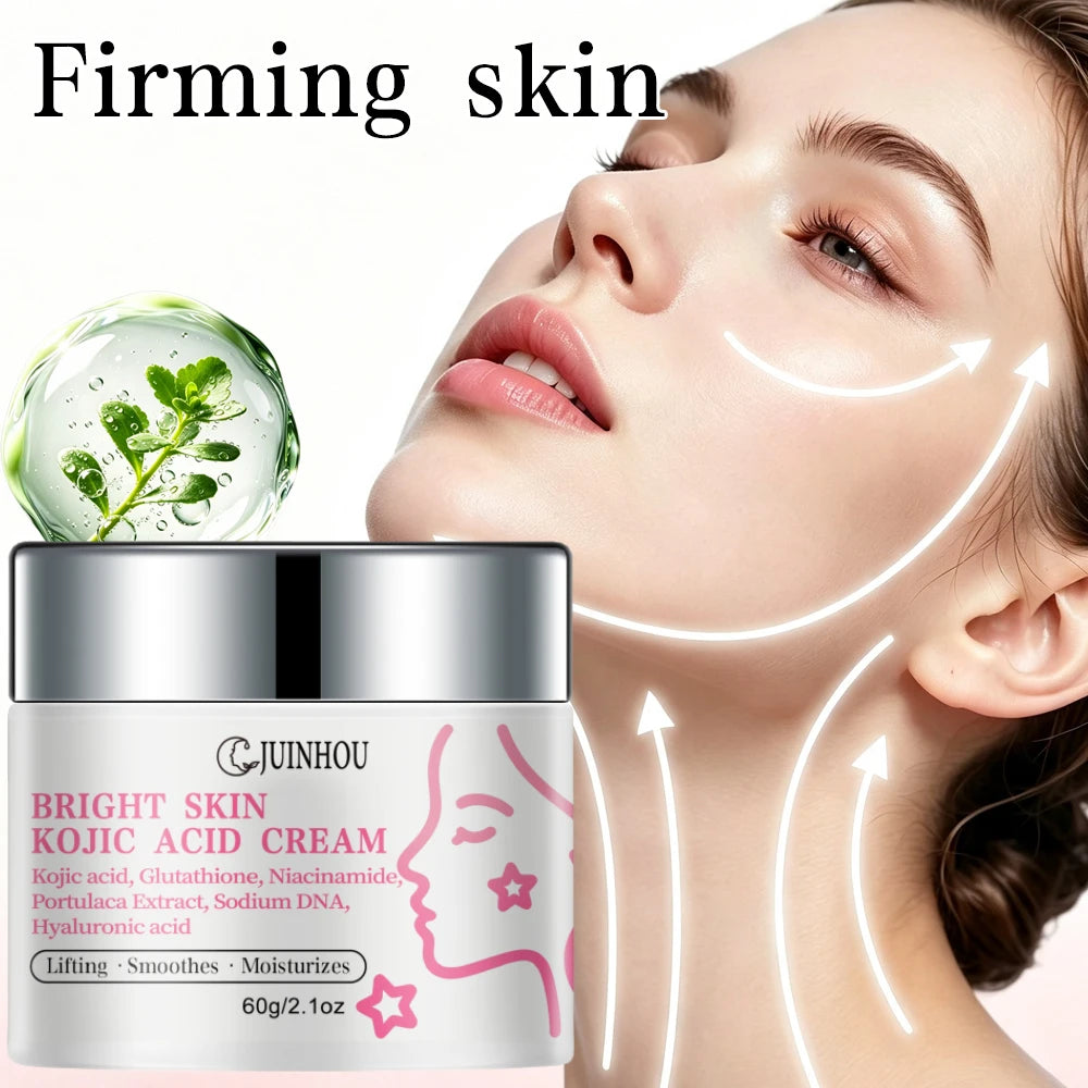JUINHOU Lightweight Non‑greasy Moisturizing Face Cream For Dull Skin Daily Facial Hydrating Brightening Skin Care For Home Skin