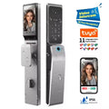 Israel lock Tuya wireless waterproof smart appearance facial recognition digital lock 6085 wooden door biometric fingerprint