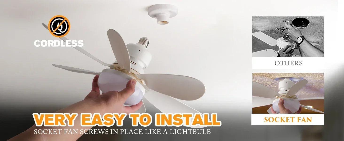 E27 with Remote LED 30W Ceiling Fan Light  Dimming Function  Suitable for Living Room Study and Home Use 85-265V