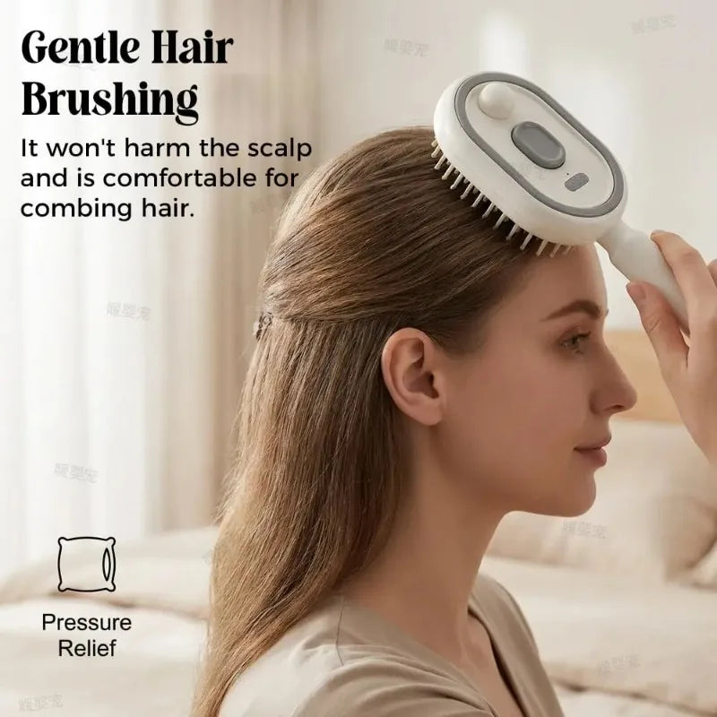 Rechargeable Steams Brush Electric Steam Hair Brush Comb Electric Spray Air Cushion Comb For Hairs Reduce Frizz Nourishes Hairs