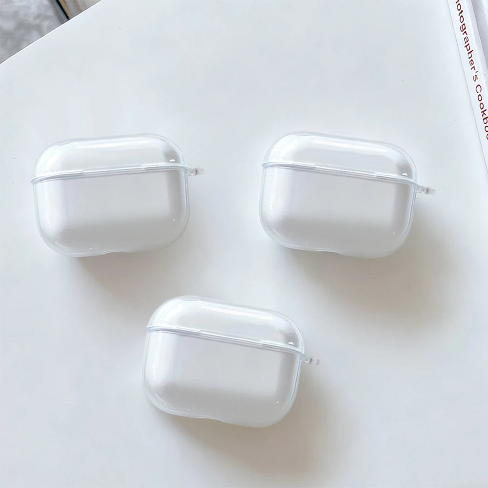 Clear Soft TPU Earphone Case For Airpods Pro 3 Pro 2 Pro Shockproof For Airpods 4 3 2 1 Bluetooth Wireless Earphone Cover Solid