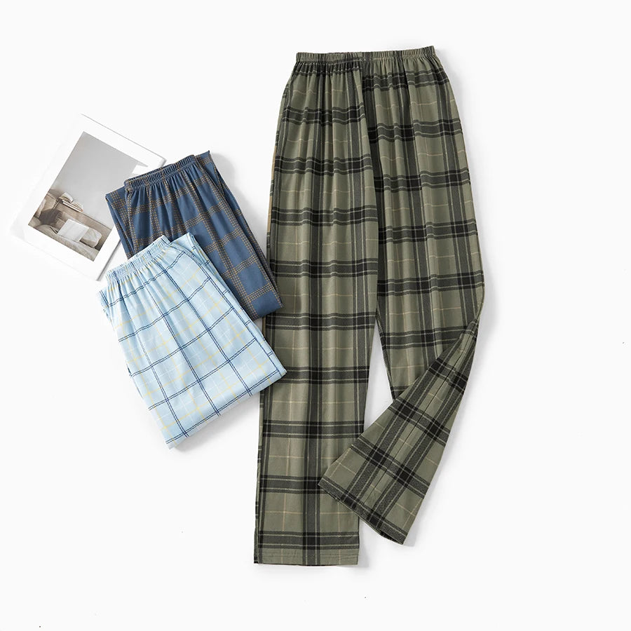 Extra-Large Size, Stylish Men's Pajama Pants for Spring and Autumn, Plus-Size Casual Home Pants, Thin Long Pants for Lounging at Home
