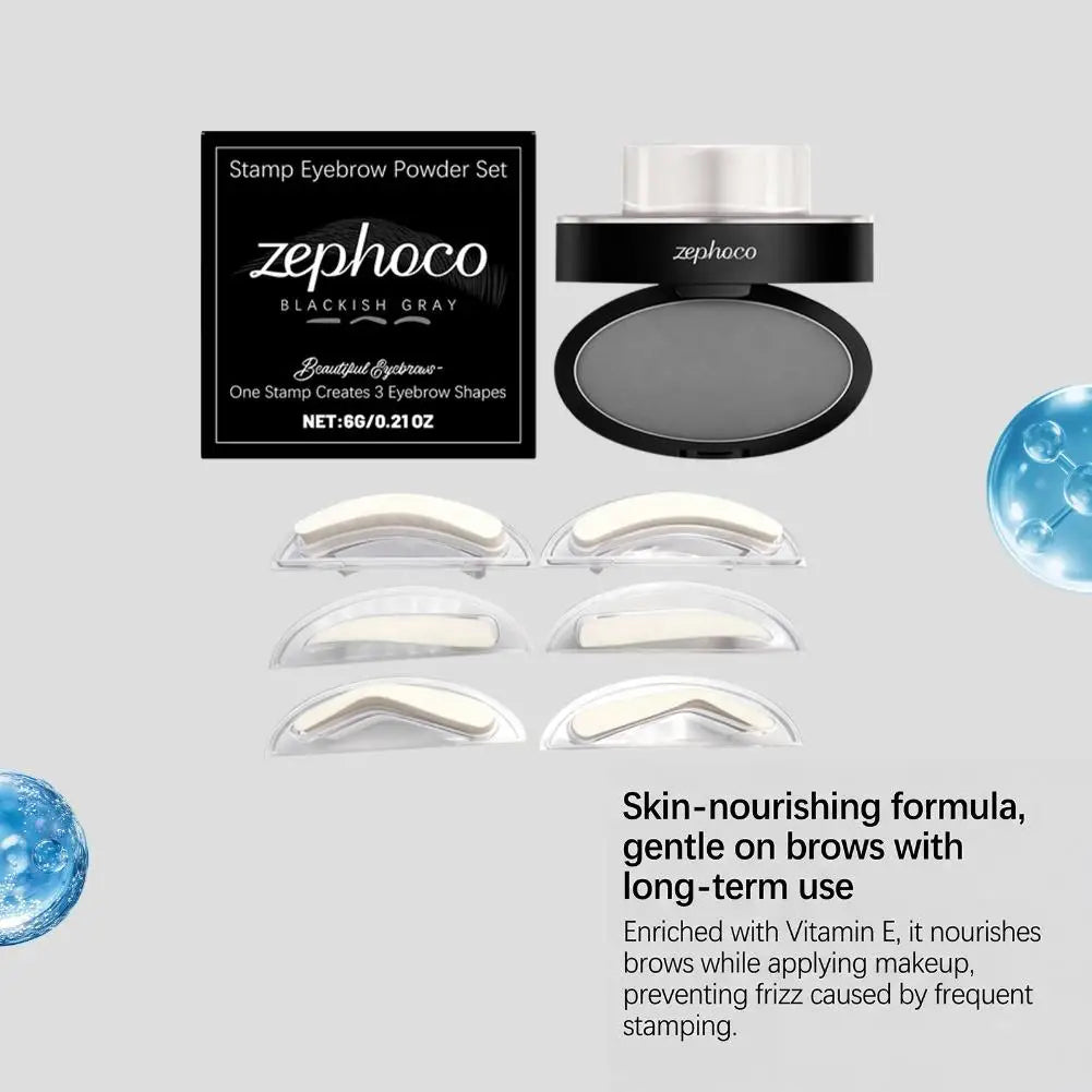 Makeup Tool Eye Brow Stamp Powder Stamp Tint Stencil Kit Cosmetics Professional Makeup Waterproof Eye Brow Stamp Lift Eyebrow
