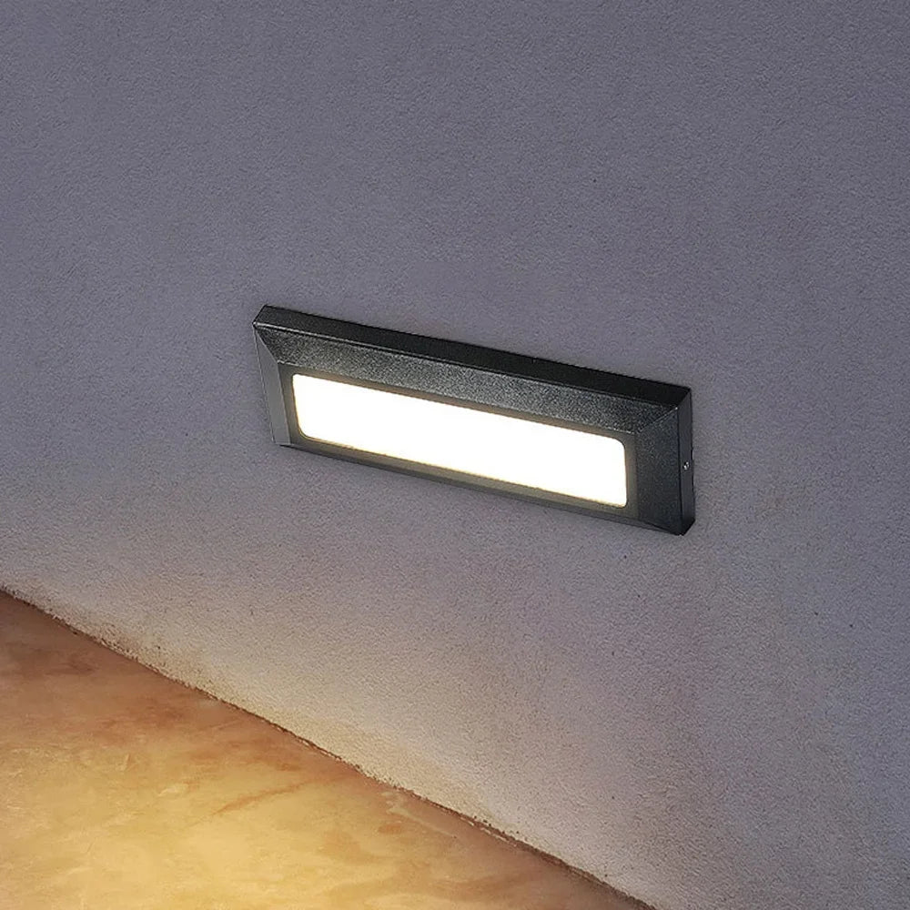 6W LED Outdoor Indoor External Wall Sconces Light Waterproof Fixture Decks Step Stair Pathway Yard Surface Mount Footlight Lamp