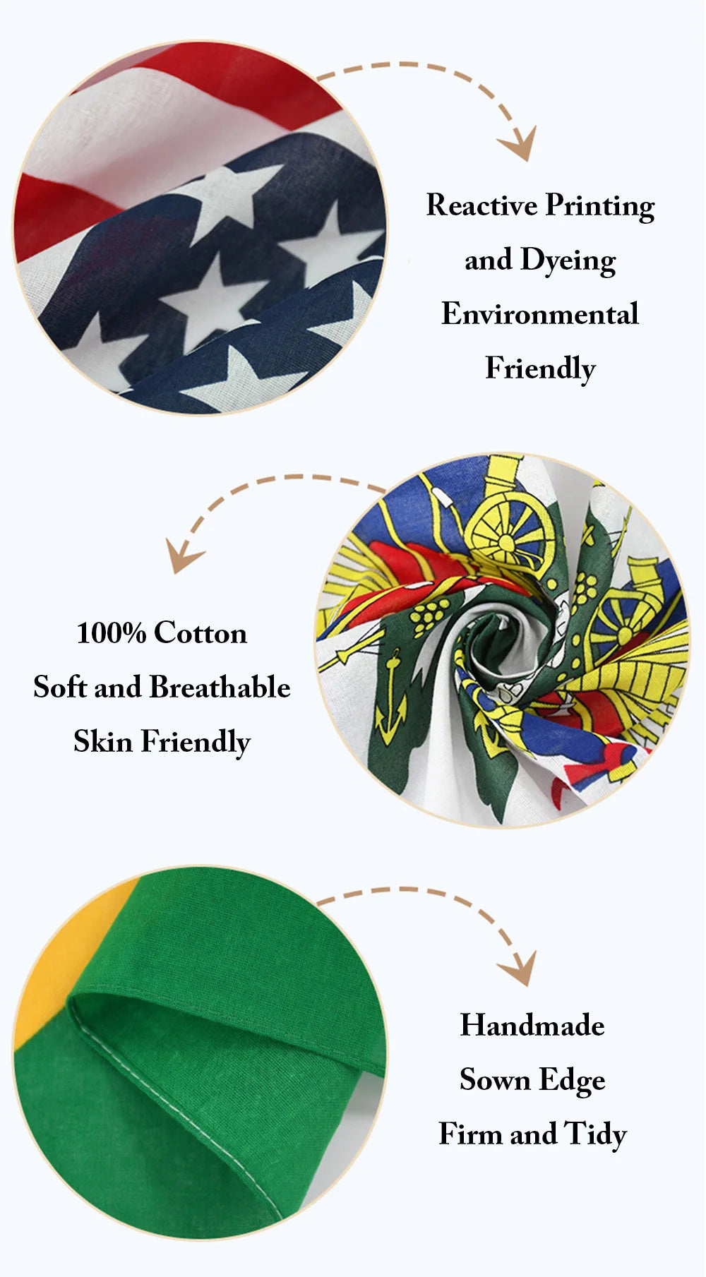 Caribbean National Flag Design Bandana 100% Cotton Running Headband Haiti/Jamaica/Guyana/Dominican Flag Scarf Hip Hop Head-wrap