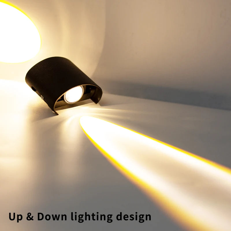 LED Wall Light Waterproof Outdoor Indoor Lighting IP65 AC100-240V Up and Down LED Wall Lamp 2w 4w for Garden Stair Night Light