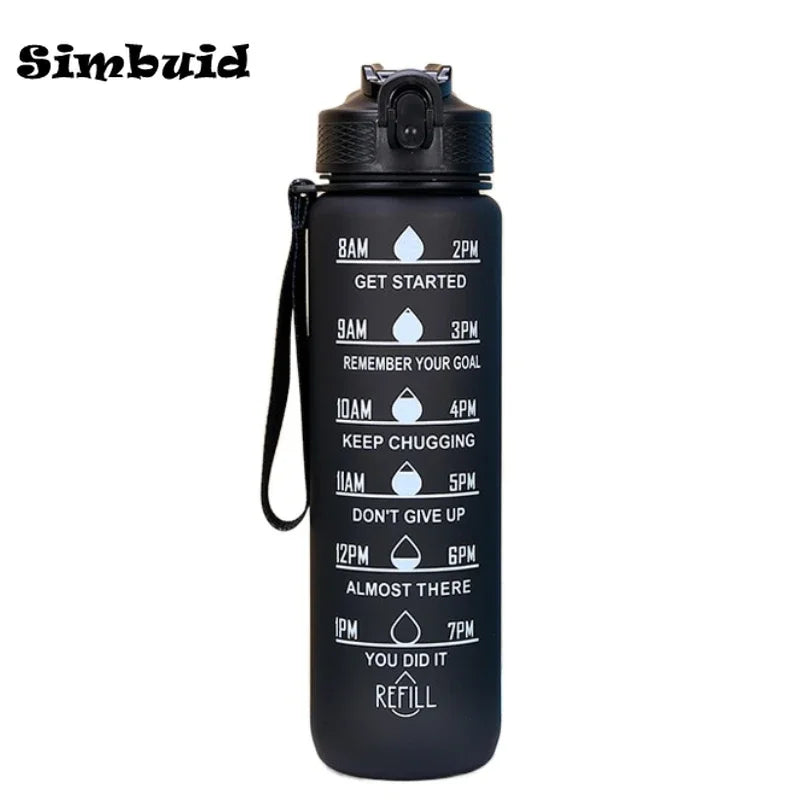 600ML Sports Water Bottle with Time Marker Leak-proof Cup Motivational Portable Water bottle for Outdoor Sport Fitness