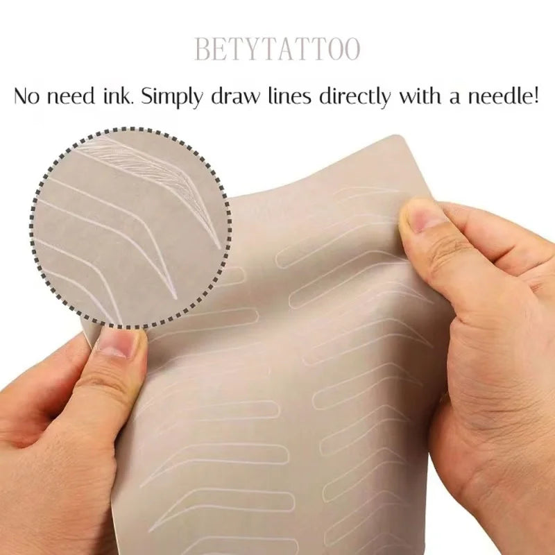 10/5pcs Silicone Tattoo Fake Skin Double-Sided for Permanent Makeup Training Microblading Eyebrow Practice Skin Makeup Tools