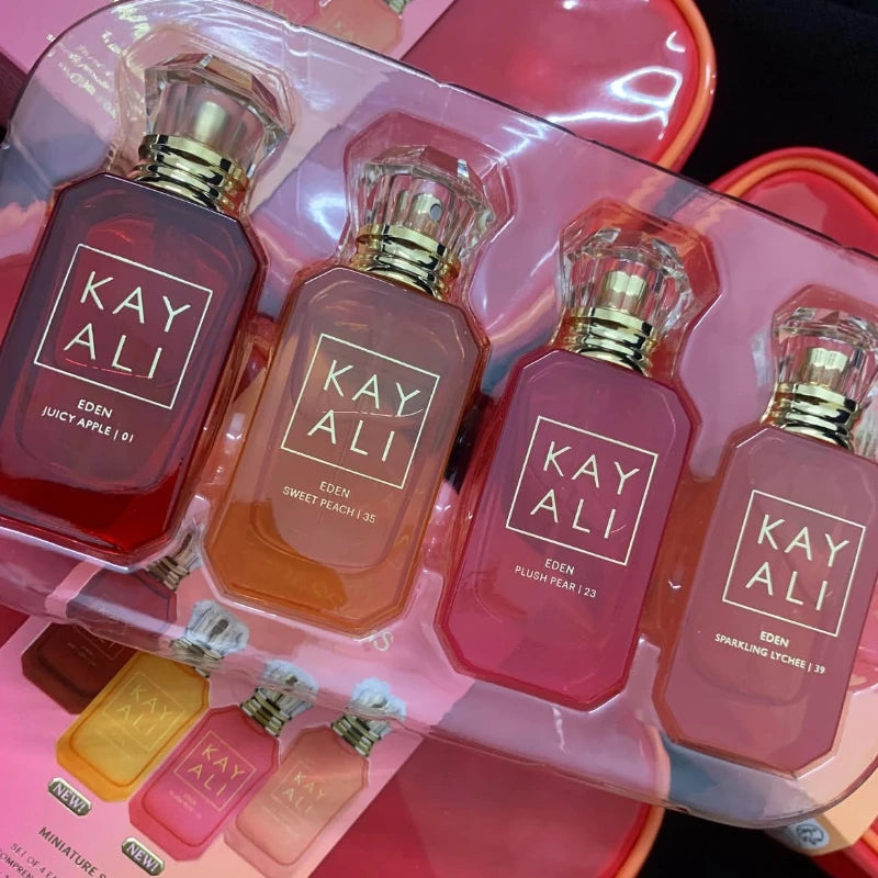 KAYALI 4*10ml Perfume Gift Set Unisex Eau De Parfum Long Lasting Fruity Floral Sweet Luxury Mini Fragrance Collection Scents