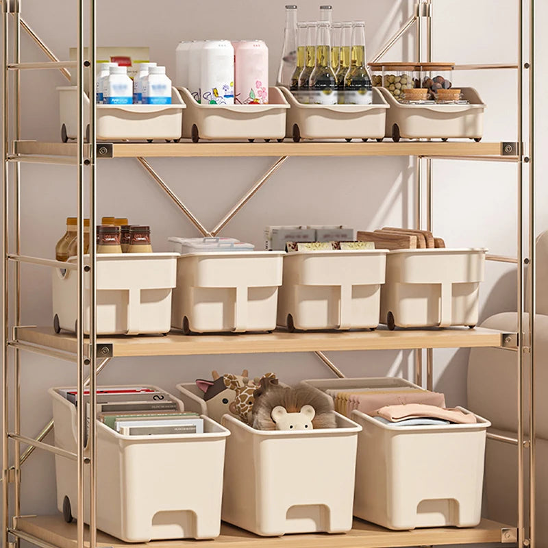 【N】Kitchen Sundries Storage Case With Wheels Seasoning Bottle Jar Storage Container Kitchen Closet Organizer