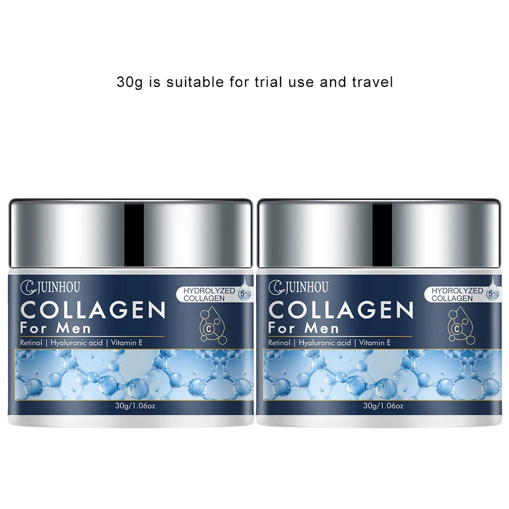 JUINHOU Men's Daily Anti-aging Hydration Face Cream Collagen Retinol Moisturizing Oil Control Firming Skin Refreshing Non-Greasy
