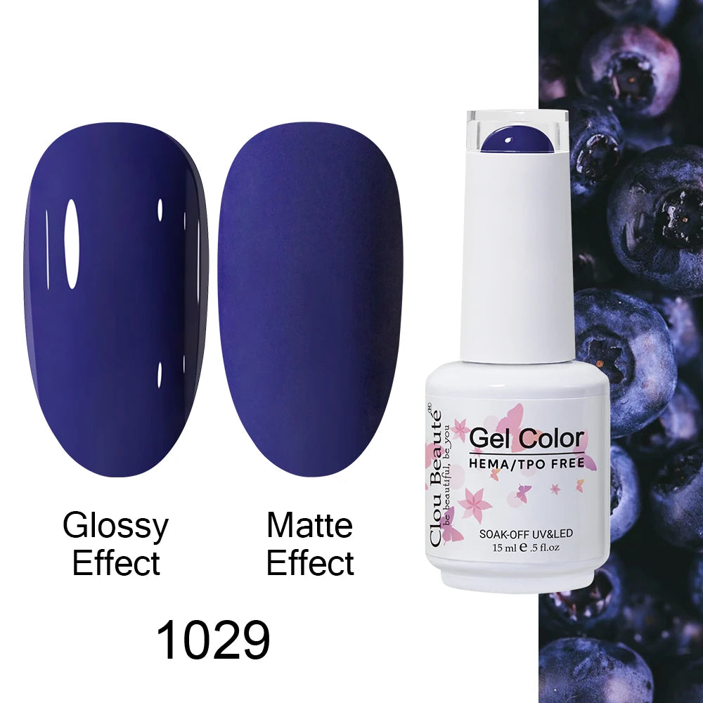 Clou Beaute HEMA TPO FREE Caramel Brown Wine Red Coffee Gel Nail Polish High Pigment Autumn Nail Art Full Coverage UV Varnish