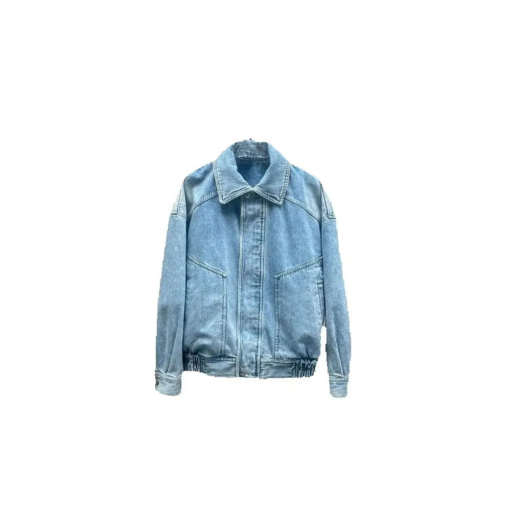 2026 Spring Women's Denim Jacket — 100% Cotton, Washed Finish, Loose Fit,Casual, Retro-Inspired, Y2K Style, Versatile Outerwear