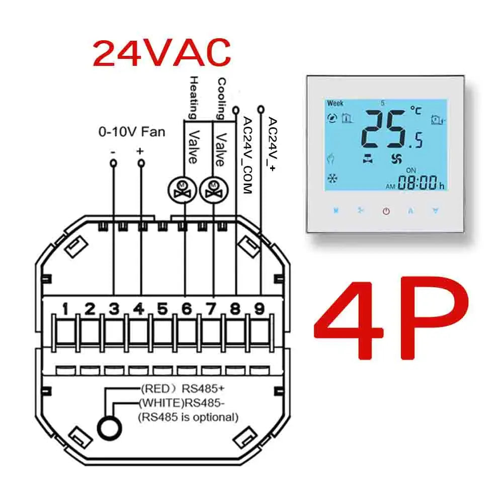 0-10V fan temperature regulator 2P air conditioning temperature controller with TUYA WiFi