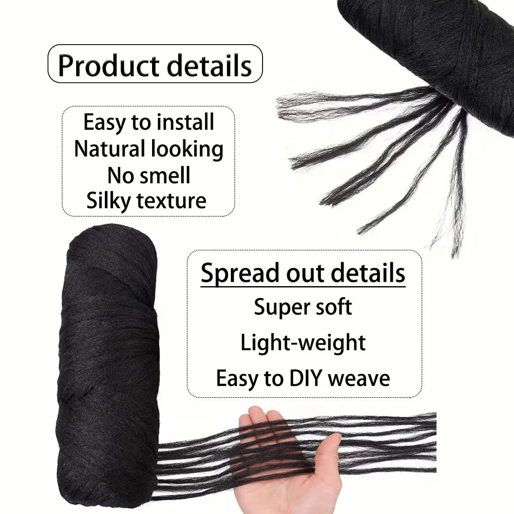 3 Pcs Brazilian Wool Acrylic Yarn for Braiding Synthetic Hair Extensions Crochet Box Senegalese Twist Jumbo Faux Locs for Women