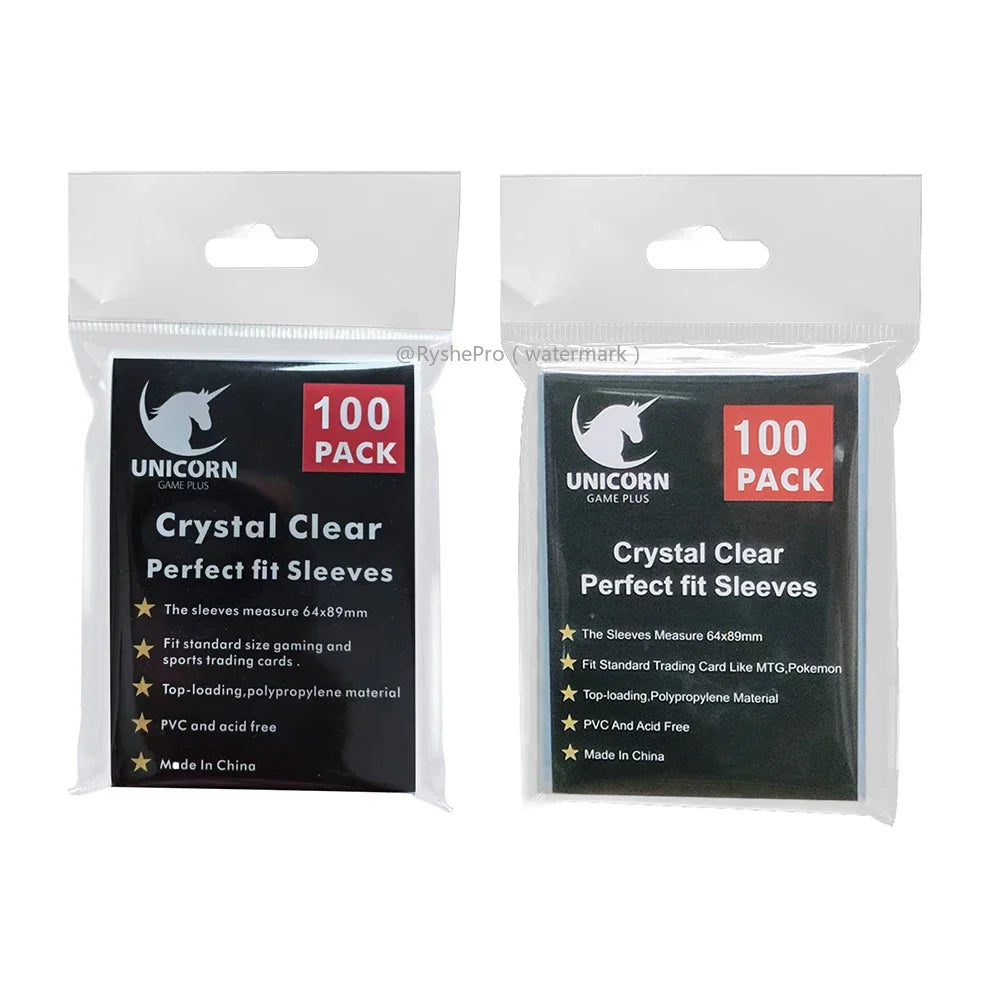 100pcs Trading Card Sleeves Soft Clear Perfect for Double-sleeving and Compatible with Pokemon Mtg Cards Sport Cards