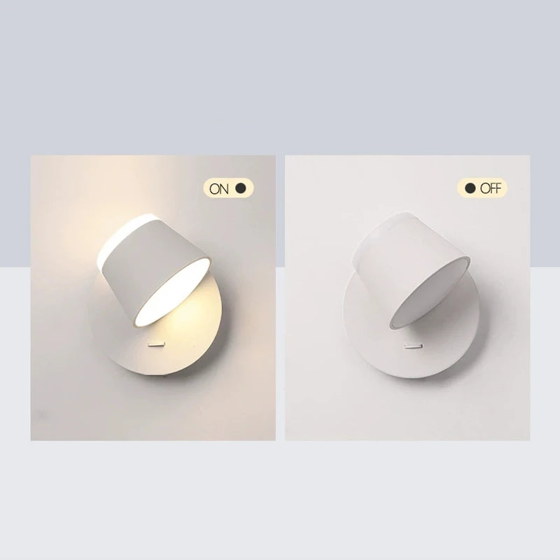 Indoor Home 8W LED Wall Light Wall Mounted Rotation Ceiling LED Wall Lamp Aisle Corridor Living Room Bedroom Reading Lights