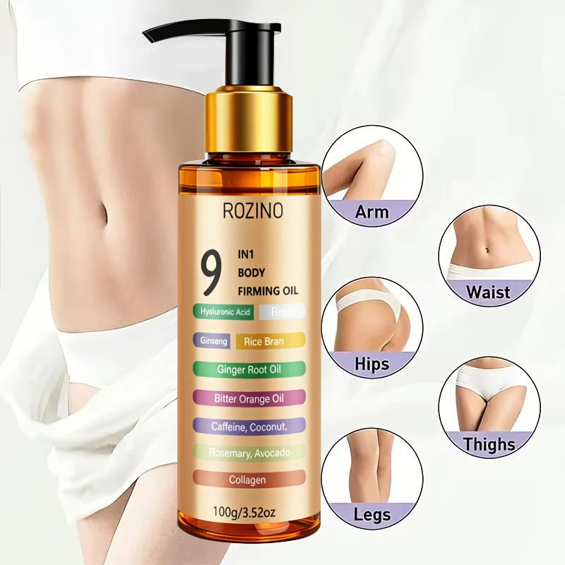 9 in 1 Firming Body Oil, Powerfully Tightens and Instantly Improves Skin Elasticity + Deeply Hydrates Without Drying Out the Skin, Suitable for Both Men and Women, Refreshing and Non-Greasy, Specially Designed Firming Oil for