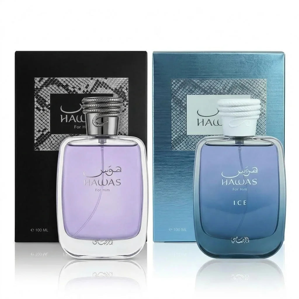 Hawas Him Fragrance Eau De Parfum Spray Ice Blue Verde Green Violet Scent Long Lasting Aromatic Perfume For Men Daily Wear