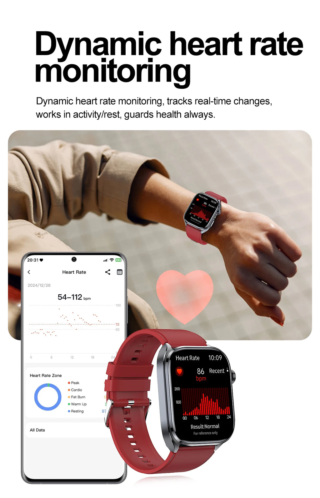 2026 New AI-Diagnosis Care Smartwatch Accurate ECG Uric Acid Lipids Blood Pressure Body Fat IP68 Waterproof Fitness Smartwatch