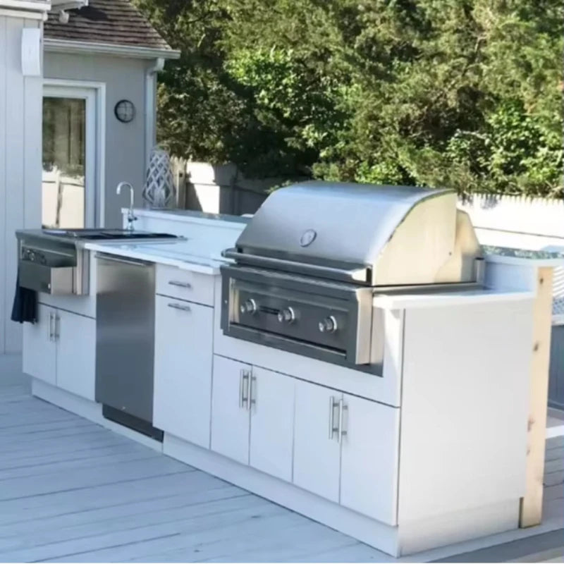 YG Custom Wholesale Supplier Stainless Steel Outdoor Kitchen Cabinet BBQ Island One Stop Complete Set Commercial or Home