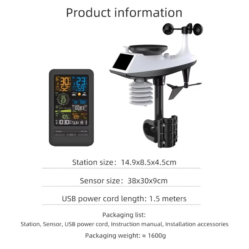 Outdoor weather station Digital thermometer Temperature instrument Humidity monitoring Hygrometer