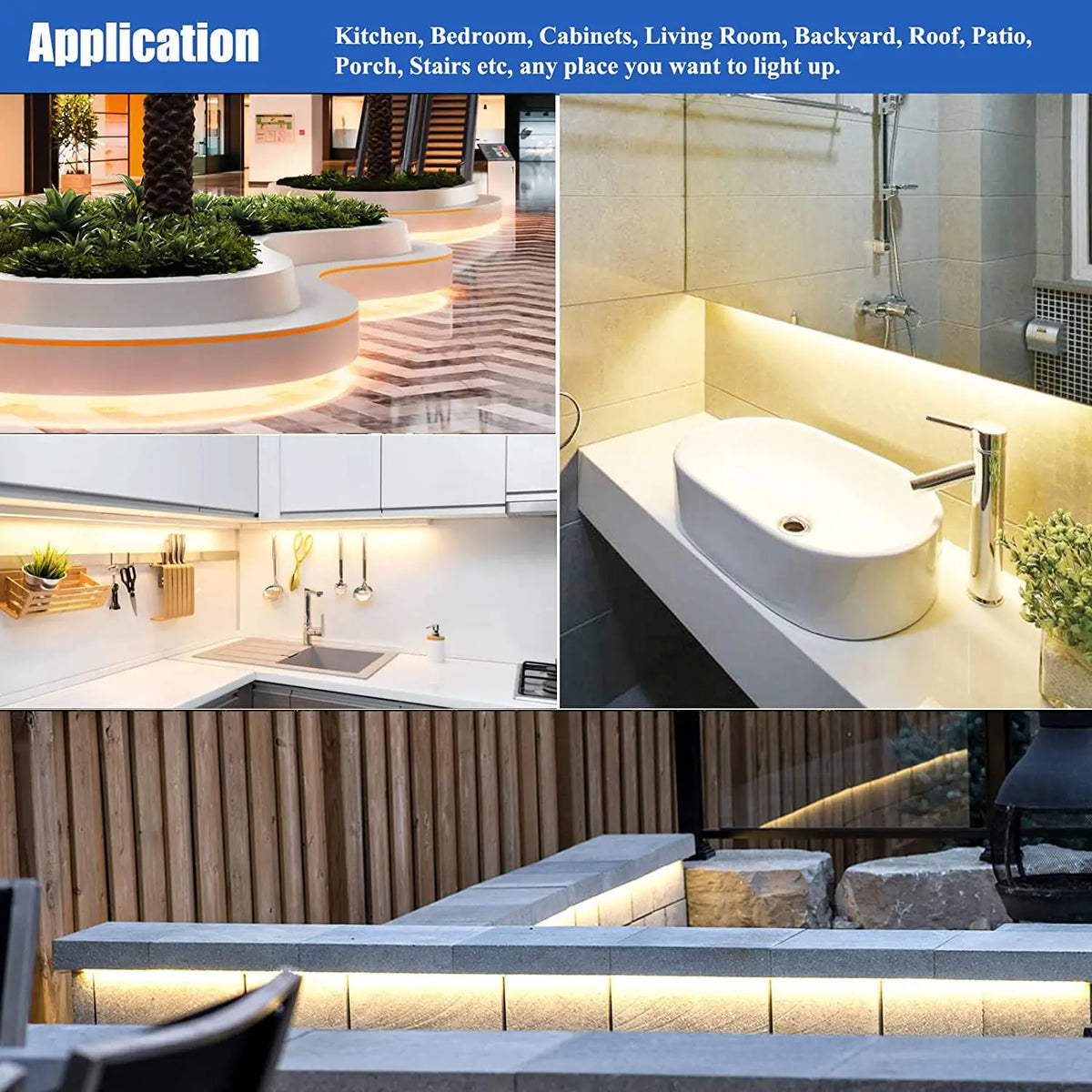 5m Double Row Led Strip light 2835 360Led 480Led 240Led 12V/24V High Bright Flexible Led Lamp IP67 Waterproof 3000K/4000K/6000K