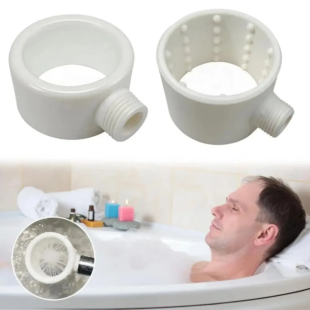 Shower Head Powerful Supercharging Hydromassage 360-Degree Ring Water Spray Spiral Nozzle All-round Cleaning Shower Head