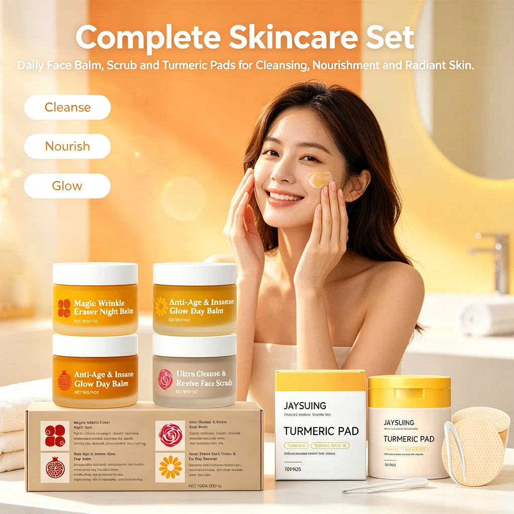 30gx4 Day Night Skincare Set Moisturizing Repair Skin Barrier Brightening Facial Skins Multi Functional Skincare Eye Face Care