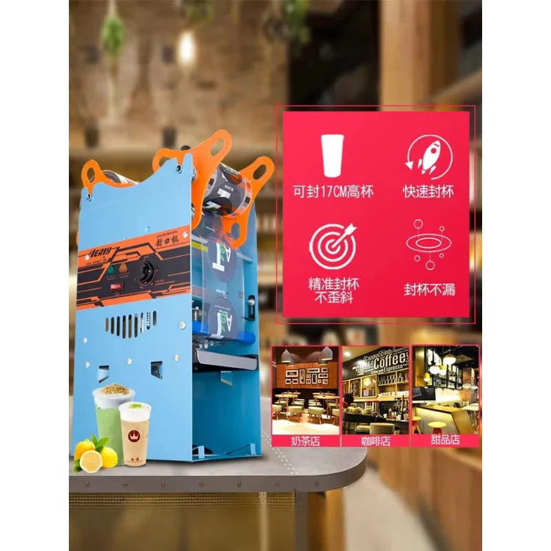 Cold Drink Shop Manual Bubble Tea Sealing Machine for 90mm/95mm Plastic Cup