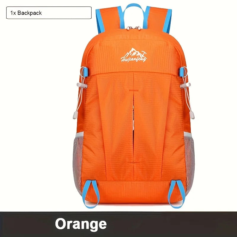 Outdoor Travel Bag Large Capacity Foldable Waterproof Backpack Lightweight Portable Adjustable Hiking Mountaineering Bag