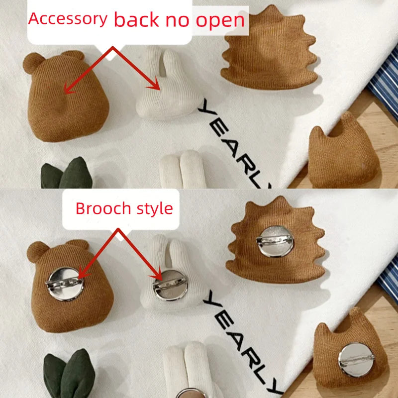 Adorable Pink Plaid Horse Brooch 3D Stuffed Fabric Embroidered Pony Pin for Girls Hair Clip Bag Charm Kawaii Animal Gift
