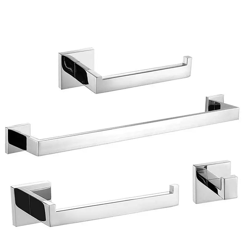 Stainless Steel Chrome Bath Hardware Set toilet accessories Chrome Towel Rack Toilet Paper Holder Towel Bar Bathroom Accessories