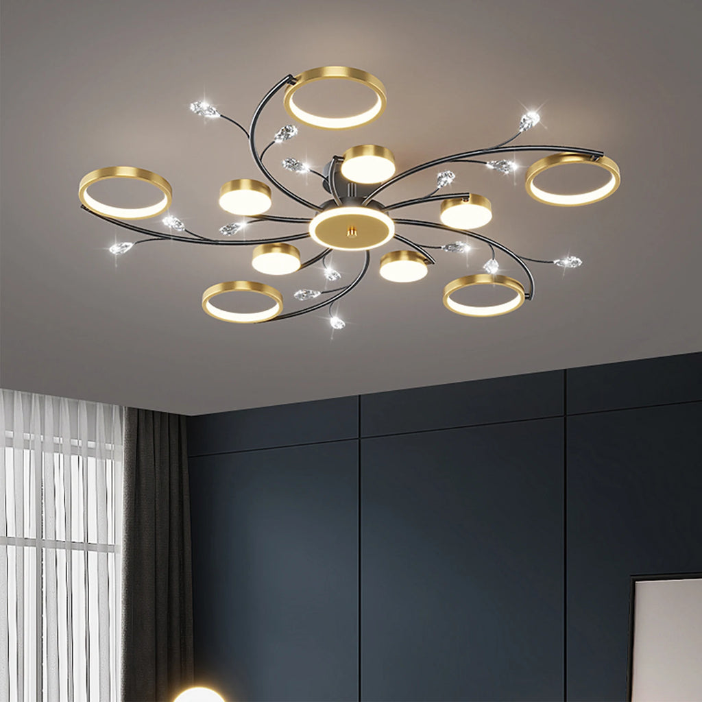 Modern Ceiling Chandelier Room Decoration Led Ceiling Lamp Crystal Chandelier Nordic Modern Bedroom Ceiling Decorative Light