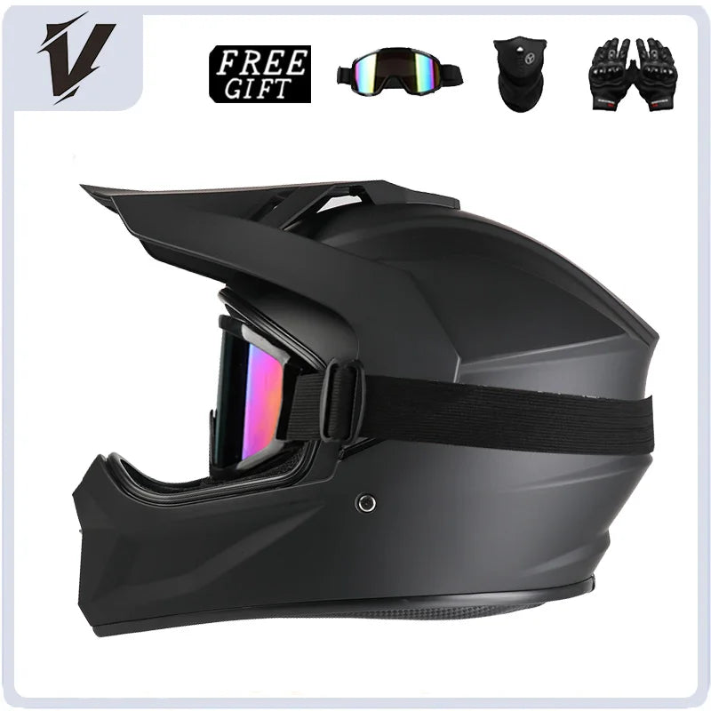 Vgv's Latest Buy One Get Three Free Welfare Helmet, Dot Certified Off-Road Motorcycle Helmet, Abs Shell Three-Layer Protection