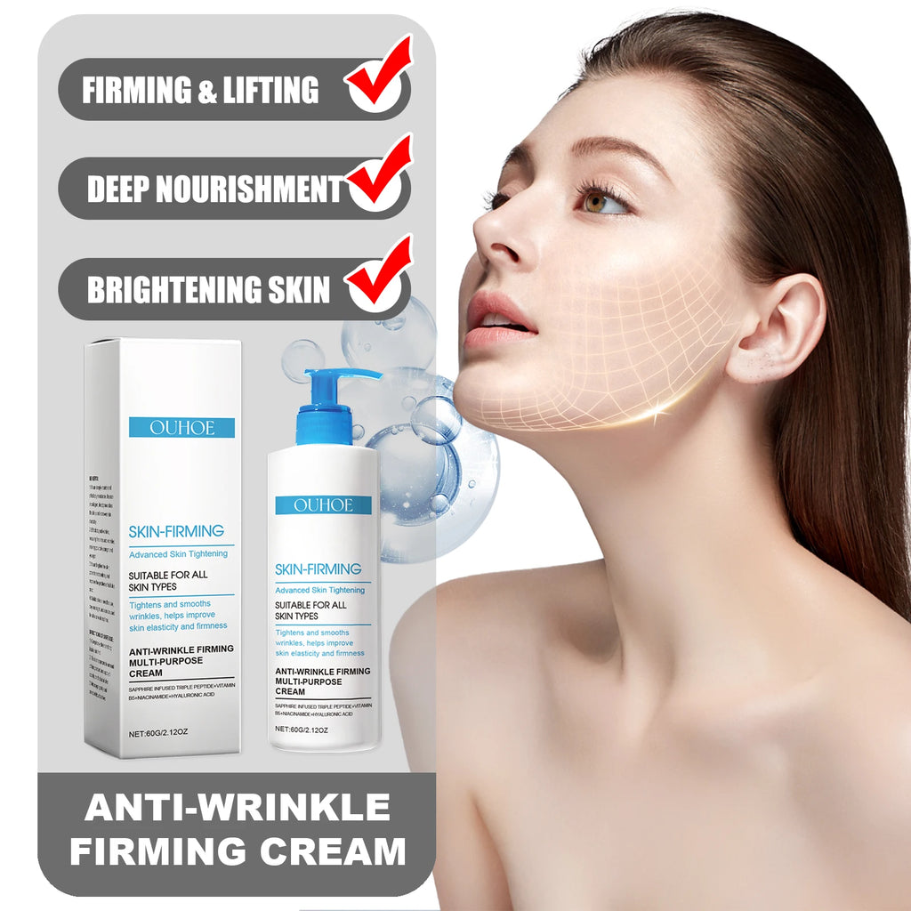 OUHOE Anti-Wrinkle Firming Multi-Purpose Cream Deep Nourishment Long-Lasting Moisturizing Reduce Fine Lines Brighthen Skin Tone