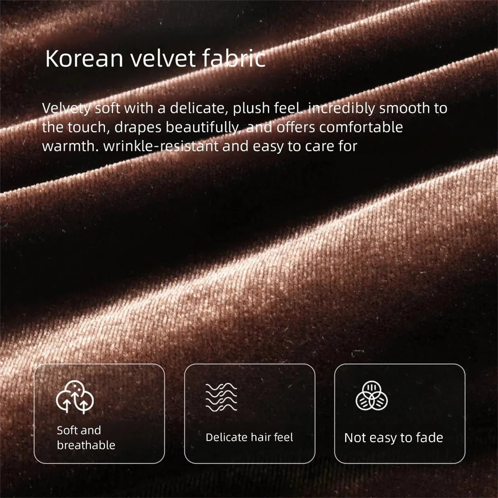 OLrain Velvet Drawstring Baggy Sweatpant Woman 2026 Autumn Casual Retro High Waist Wide Leg Long Pants Women Trousers M56QK85138