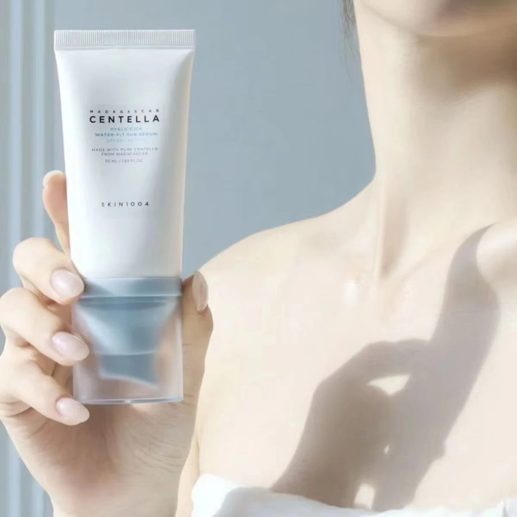 SKIN1004 Centella Hyalu Cica Water Fit Sun Serum SPF50 PA++++ 50ml Serum Like Texture Non Greasy Dewy Finish Korean Skincare