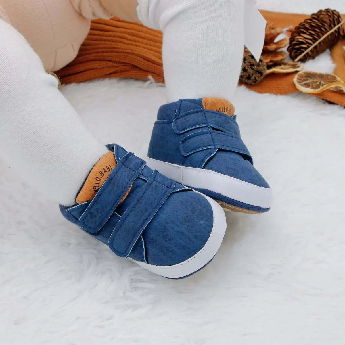 Spring and Autumn Seasonal Collection 0-1 Year Old Baby Shoes Soft Bottom High Top Baby Shoes Baby Shoes Learning Shoes