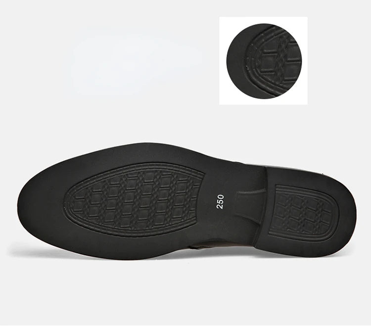 Spring Autumn Cow Leather Shoes for Men Fashion Casual Increase New Designer Men's Dress Shoes Black Platform Shoes Male