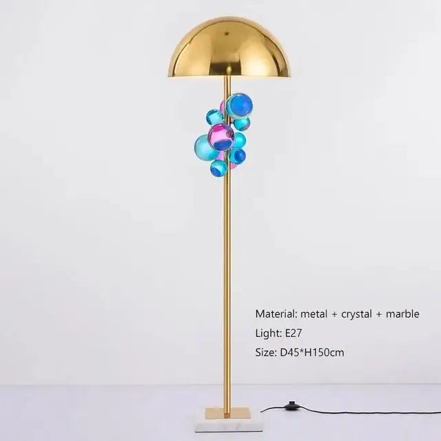 Morden italian designer Table Lamp Creative mushroom lamp Colorful Glass Ball Lamp for Living Room Bedroom Reading Lamp