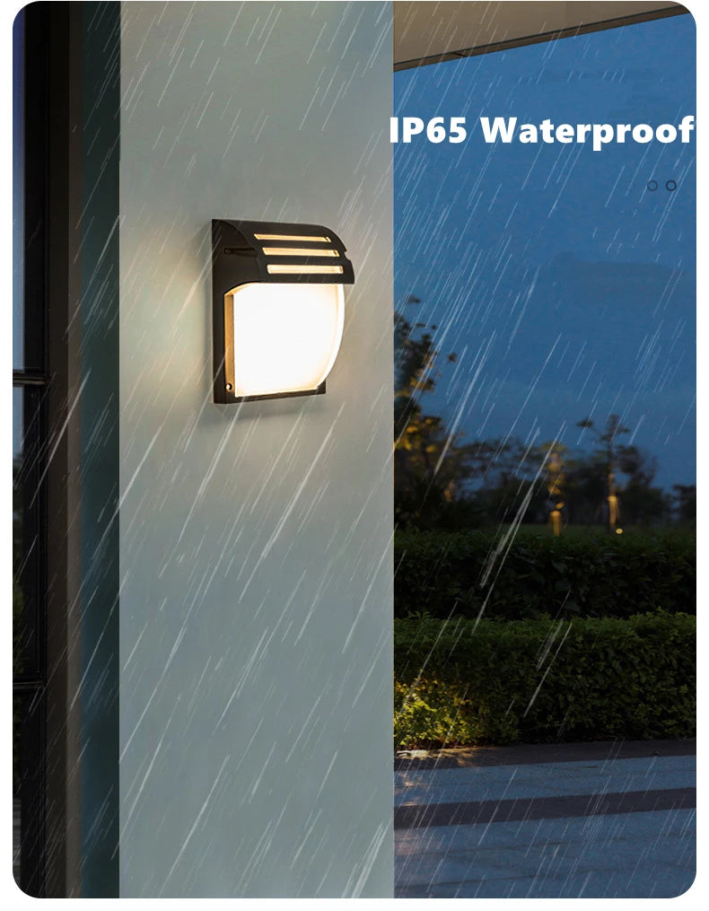 Outdoor LED Wall Lamp E27 IP65 Waterproof Aluminum Garden Porch Light 110V 220V Exterior Decor Sconce Street Lighting Fixture