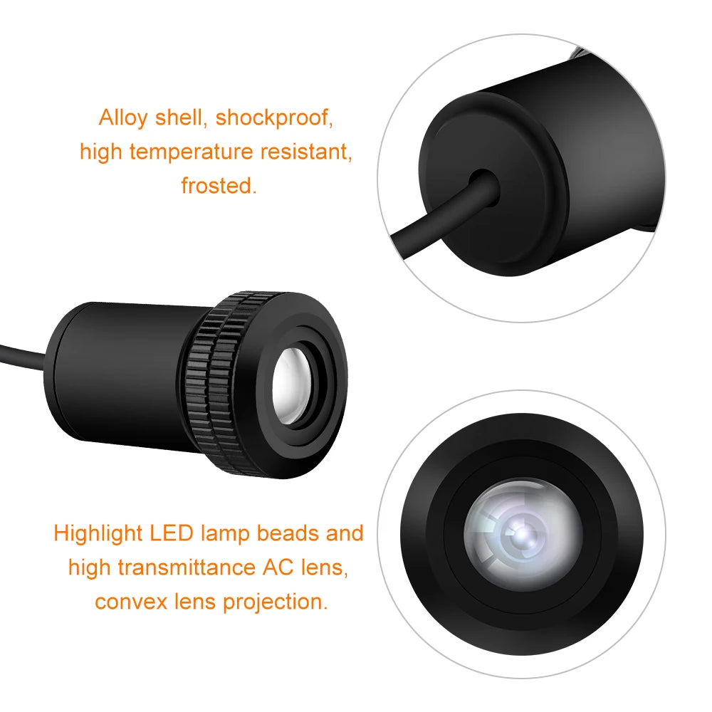 Car Door Logo Projector Light 2pcs Shadow Ghost Light For Mitsubishi Pajero Grandis Eclipse Lancer Outlander ASX Mirage Galant