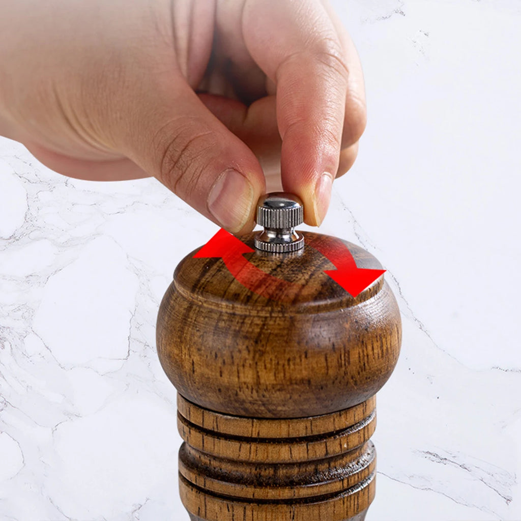 Wood Pepper Grinder,  Salt Mill Pepper Grinder, Salt Shakers with Adjustable Ceramic Rotor Wood Pepper Grinder for Your Kitchen