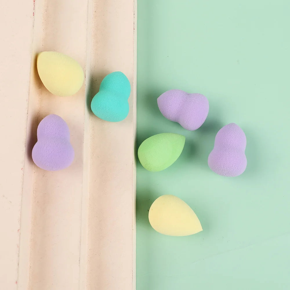 Colorful Mini Makeup Sponge Cosmetic Puff for Blending Foundation Powder Dry Wet Use Concealer Face Puffs Makeup Eggs Gourd Tool